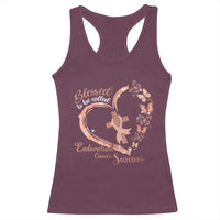 Endometrial Cancer Warrior Gift Racerback Tank Top Blessed To Be Called A Survivor