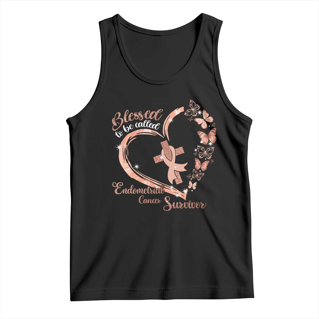 Endometrial Cancer Warrior Gift Tank Top Blessed To Be Called A Survivor
