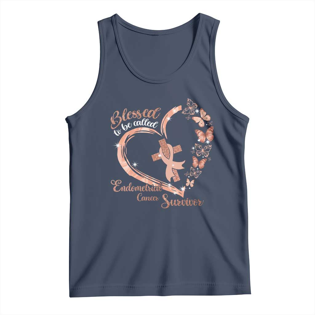 Endometrial Cancer Warrior Gift Tank Top Blessed To Be Called A Survivor
