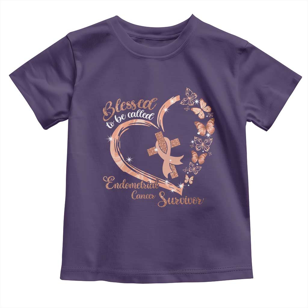 Endometrial Cancer Warrior Gift Toddler T Shirt Blessed To Be Called A Survivor