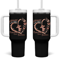 Endometrial Cancer Warrior Gift Tumbler With Handle Blessed To Be Called A Survivor