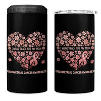 Endometrial Cancer Family Support 4 in 1 Can Cooler Tumbler I Wear Peach For My Mom