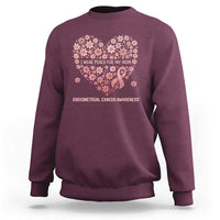 Endometrial Cancer Family Support Sweatshirt I Wear Peach For My Mom