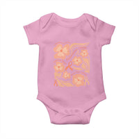 Endometrial Cancer Support Squad Floral Gift Baby Onesie In September We Wear Peach