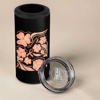 Endometrial Cancer Support Squad Floral Gift 4 in 1 Can Cooler Tumbler In September We Wear Peach