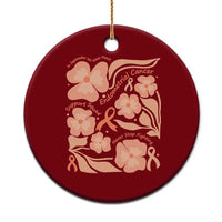 Endometrial Cancer Support Squad Floral Gift Ceramic Ornament In September We Wear Peach