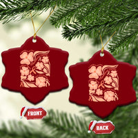 Endometrial Cancer Support Squad Floral Gift Ceramic Ornament In September We Wear Peach