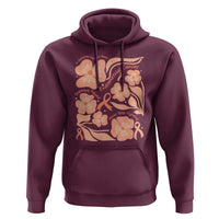 Endometrial Cancer Support Squad Floral Gift Hoodie In September We Wear Peach