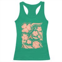 Endometrial Cancer Support Squad Floral Gift Racerback Tank Top In September We Wear Peach