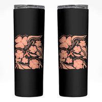 Endometrial Cancer Support Squad Floral Gift Skinny Tumbler In September We Wear Peach