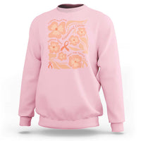 Endometrial Cancer Support Squad Floral Gift Sweatshirt In September We Wear Peach