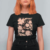 Endometrial Cancer Support Squad Floral Gift T Shirt For Women In September We Wear Peach