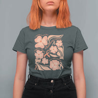 Endometrial Cancer Support Squad Floral Gift T Shirt For Women In September We Wear Peach
