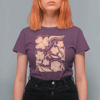 Endometrial Cancer Support Squad Floral Gift T Shirt For Women In September We Wear Peach