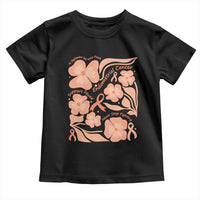 Endometrial Cancer Support Squad Floral Gift Toddler T Shirt In September We Wear Peach