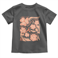 Endometrial Cancer Support Squad Floral Gift Toddler T Shirt In September We Wear Peach