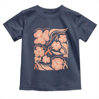 Endometrial Cancer Support Squad Floral Gift Toddler T Shirt In September We Wear Peach