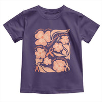 Endometrial Cancer Support Squad Floral Gift Toddler T Shirt In September We Wear Peach