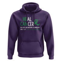 Heal Cancer Nothing Is Impossible With God Hoodie Liver Cancer Support Gift