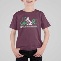 Heal Cancer Nothing Is Impossible With God T Shirt For Kid Liver Cancer Support Gift