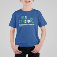 Heal Cancer Nothing Is Impossible With God T Shirt For Kid Liver Cancer Support Gift