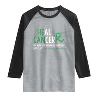 Heal Cancer Nothing Is Impossible With God Raglan Shirt Liver Cancer Support Gift
