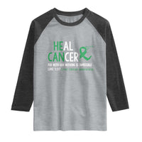 Heal Cancer Nothing Is Impossible With God Raglan Shirt Liver Cancer Support Gift
