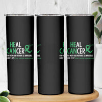 Heal Cancer Nothing Is Impossible With God Skinny Tumbler Liver Cancer Support Gift