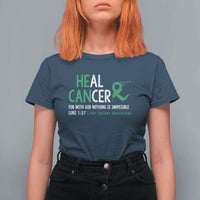 Heal Cancer Nothing Is Impossible With God T Shirt For Women Liver Cancer Support Gift
