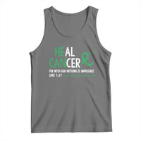 Heal Cancer Nothing Is Impossible With God Tank Top Liver Cancer Support Gift