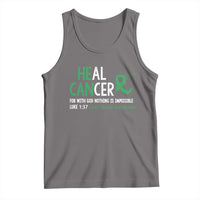 Heal Cancer Nothing Is Impossible With God Tank Top Liver Cancer Support Gift