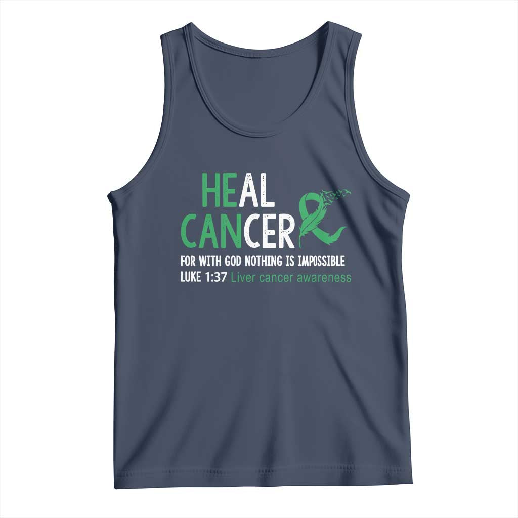 Heal Cancer Nothing Is Impossible With God Tank Top Liver Cancer Support Gift