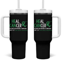 Heal Cancer Nothing Is Impossible With God Tumbler With Handle Liver Cancer Support Gift