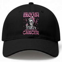 Funny Skeleton Breast Cancer Baseball Cap I Dont Have Enough Middle Fingers