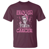 Funny Skeleton Breast Cancer T Shirt I Dont Have Enough Middle Fingers
