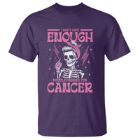 Funny Skeleton Breast Cancer T Shirt I Dont Have Enough Middle Fingers