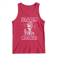 Funny Skeleton Breast Cancer Tank Top I Dont Have Enough Middle Fingers