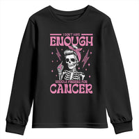 Funny Skeleton Breast Cancer Youth Sweatshirt I Dont Have Enough Middle Fingers