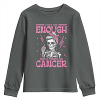 Funny Skeleton Breast Cancer Youth Sweatshirt I Dont Have Enough Middle Fingers