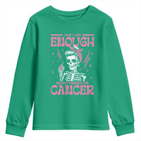 Funny Skeleton Breast Cancer Youth Sweatshirt I Dont Have Enough Middle Fingers