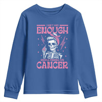 Funny Skeleton Breast Cancer Youth Sweatshirt I Dont Have Enough Middle Fingers