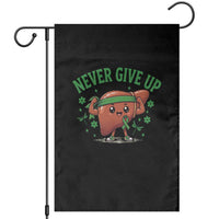 Liver Cancer Awareness Transplant Support Garden Flag Never Give Up Nurse Gift