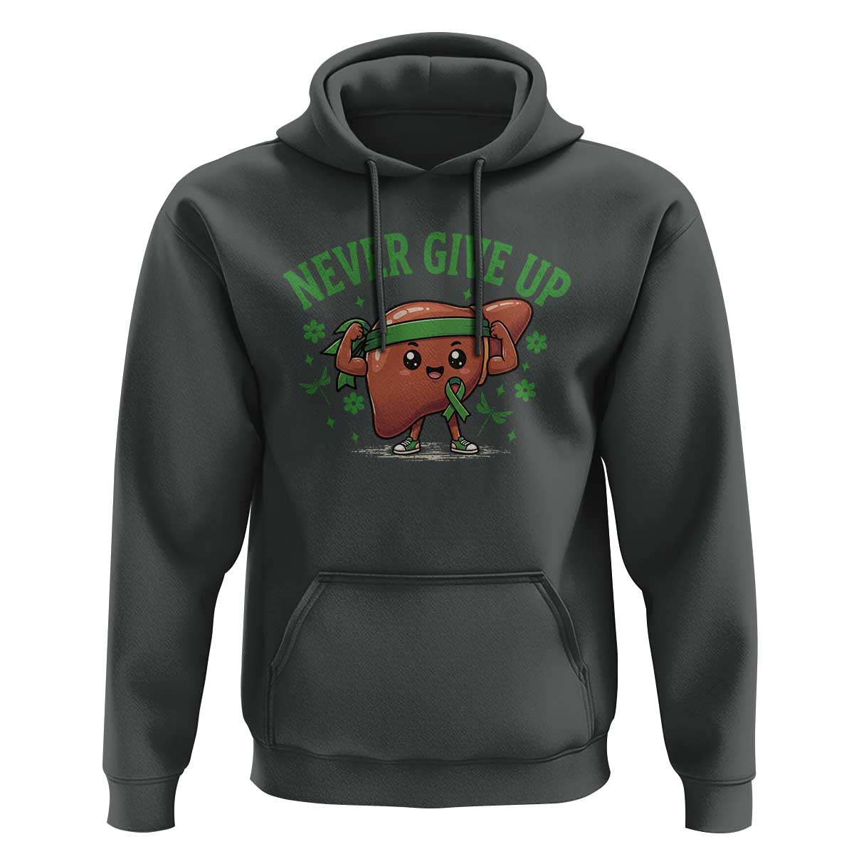 Liver Cancer Awareness Transplant Support Hoodie Never Give Up Nurse Gift