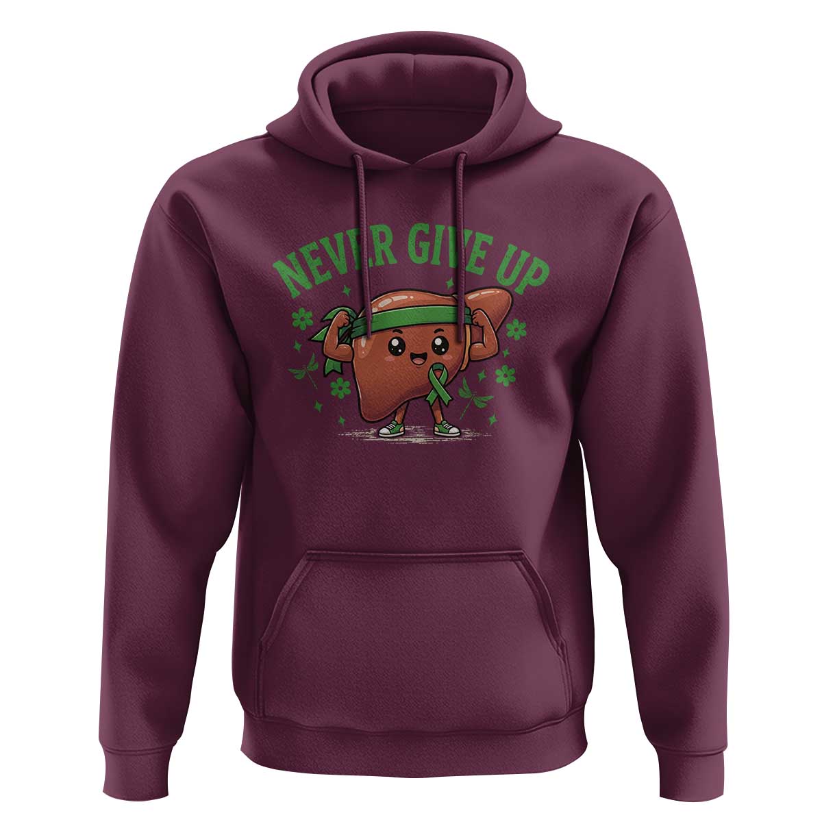 Liver Cancer Awareness Transplant Support Hoodie Never Give Up Nurse Gift