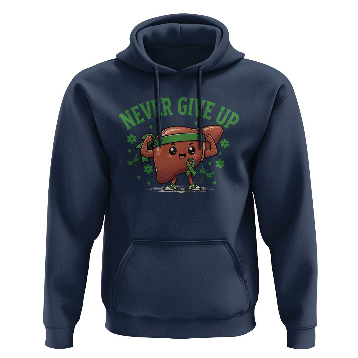 Liver Cancer Awareness Transplant Support Hoodie Never Give Up Nurse Gift