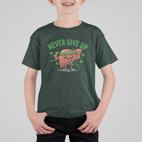 Liver Cancer Awareness Transplant Support T Shirt For Kid Never Give Up Nurse Gift