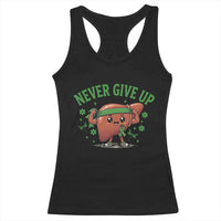 Liver Cancer Awareness Transplant Support Racerback Tank Top Never Give Up Nurse Gift