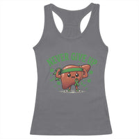 Liver Cancer Awareness Transplant Support Racerback Tank Top Never Give Up Nurse Gift