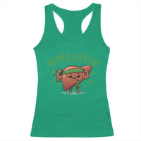 Liver Cancer Awareness Transplant Support Racerback Tank Top Never Give Up Nurse Gift