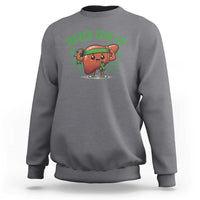 Liver Cancer Awareness Transplant Support Sweatshirt Never Give Up Nurse Gift